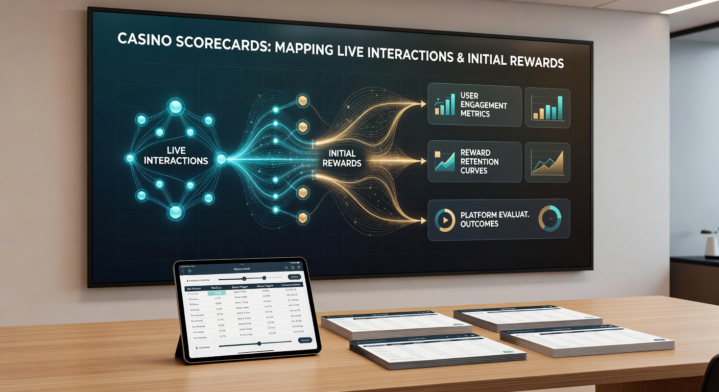 Analytics dashboard displaying casino scorecard metrics including live session ratings, bonus redemption rates, and mobile user satisfaction trends