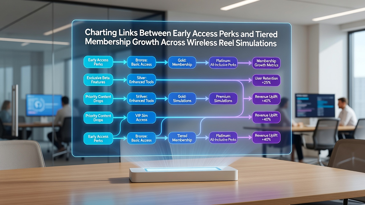 Detailed charts illustrating connections between early access benefits and membership tier growth in mobile gaming environments