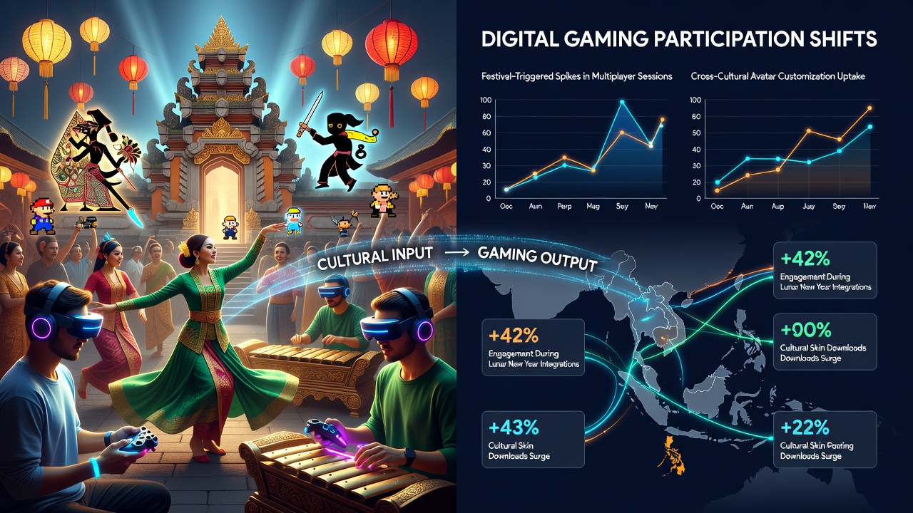 Players engaging with festival-themed digital games in Southeast Asia